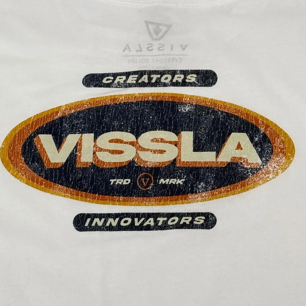 Vissla Logo Crew Neck T Shirt Big Boys Size XL Front Back Print